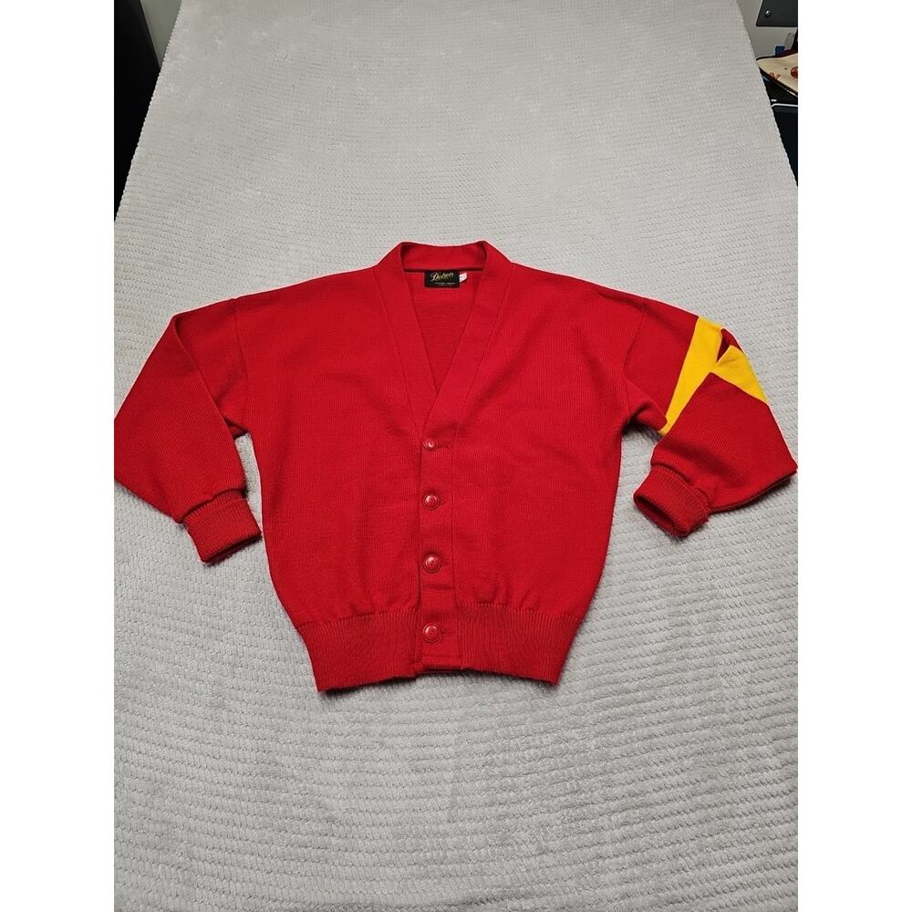 Dehen Knitting Co Sweater Adult Large Vintage Varsity Vneck
